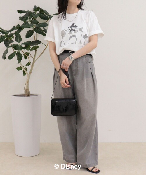 fredy emue(フレディエミュ)の「【GOOD ROCK SPEED/グッドロックスピード】MICKEYドラム半袖Tシャツ(Tシャツ/カットソー・レディース・チャコールグレー/オフホワイト・38)」の6枚目の写真