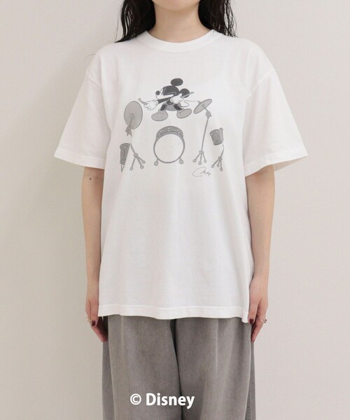 fredy emue(フレディエミュ)の「【GOOD ROCK SPEED/グッドロックスピード】MICKEYドラム半袖Tシャツ(Tシャツ/カットソー・レディース・チャコールグレー/オフホワイト・38)」の11枚目の写真