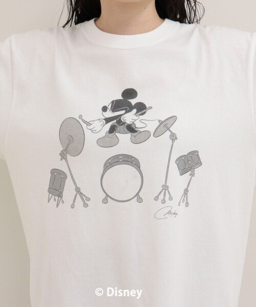 fredy emue(フレディエミュ)の「【GOOD ROCK SPEED/グッドロックスピード】MICKEYドラム半袖Tシャツ(Tシャツ/カットソー・レディース・チャコールグレー/オフホワイト・38)」の13枚目の写真