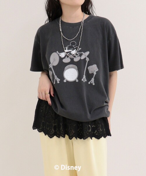 fredy emue(フレディエミュ)の「【GOOD ROCK SPEED/グッドロックスピード】MICKEYドラム半袖Tシャツ(Tシャツ/カットソー・レディース・チャコールグレー/オフホワイト・38)」の19枚目の写真
