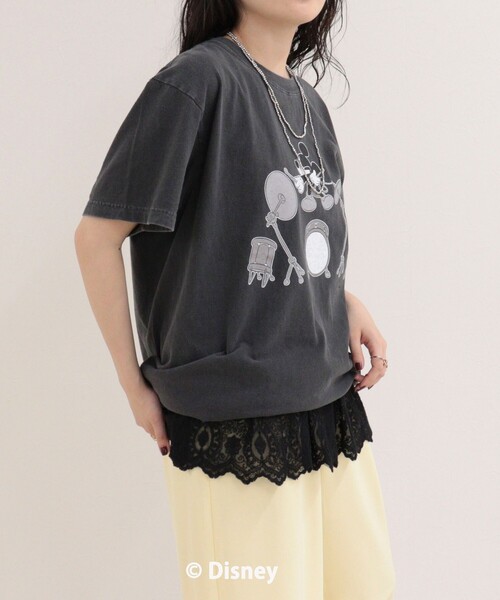fredy emue(フレディエミュ)の「【GOOD ROCK SPEED/グッドロックスピード】MICKEYドラム半袖Tシャツ(Tシャツ/カットソー・レディース・チャコールグレー/オフホワイト・38)」の20枚目の写真