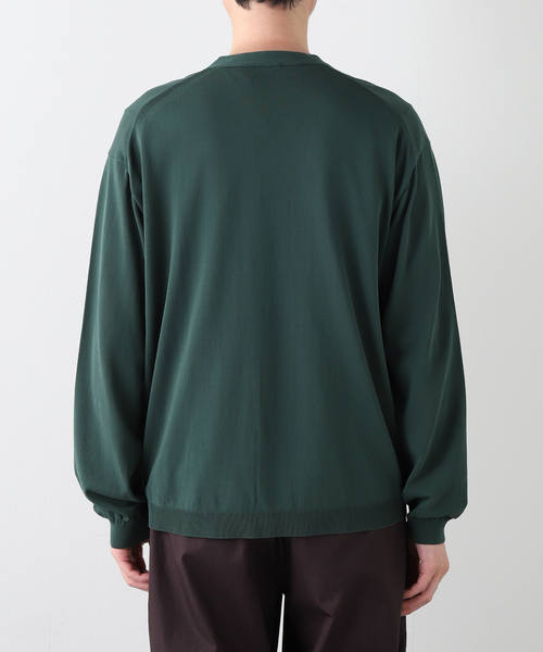 ATON(エイトン)の「ATON(エイトン) FINE ICE COTTON V-NECK CARDIGAN(カーディガン/ボレロ・メンズ・ブラウン/グリーン・4/6)」の8枚目の写真