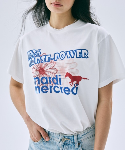Mardi Mercredi（マルディメクルディ）の「TSHIRT 2026 HORSE-POWER / Tシャツ 2026 HORSE-POWER（Tシャツ/カットソー・レディース・アイボリー/クリーム・FREE）」の9枚目の写真