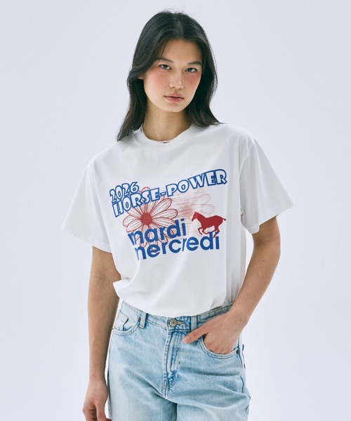 Mardi Mercredi（マルディメクルディ）の「TSHIRT 2026 HORSE-POWER / Tシャツ 2026 HORSE-POWER（Tシャツ/カットソー・レディース・アイボリー/クリーム・FREE）」の8枚目の写真