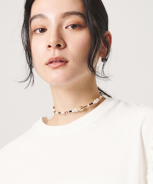 BEAUTY&YOUTH UNITED ARROWS(ビューティーアンドユースユナイテッドアローズ)の「パールモチーフ×ミックスビーズ チョーカー(チョーカー・レディース・ゴールド/シルバー・FREE)」の3枚目の写真