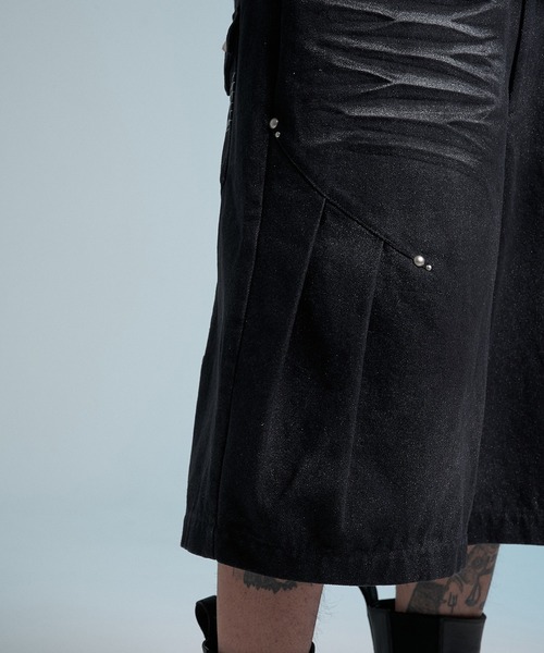VI E DIT(ヴィエディット)の「Crushed Bleach Denim Pants/クラッシュドブリーチデニムパンツ(デニムパンツ・メンズ・ブラック/ブルー・1/2)」の19枚目の写真