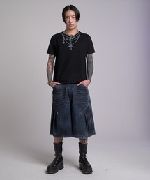 VI E DIT（ヴィエディット）の「Crushed Bleach Denim Pants/クラッシュドブリーチデニムパンツ（デニムパンツ）」