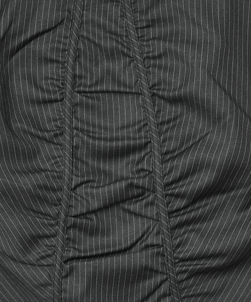 TYPESERVICE（タイプサービス）の「Striped Ruched Zip Tank [Charcoal]（Tシャツ/カットソー・レディース・その他・FREE）」の3枚目の写真