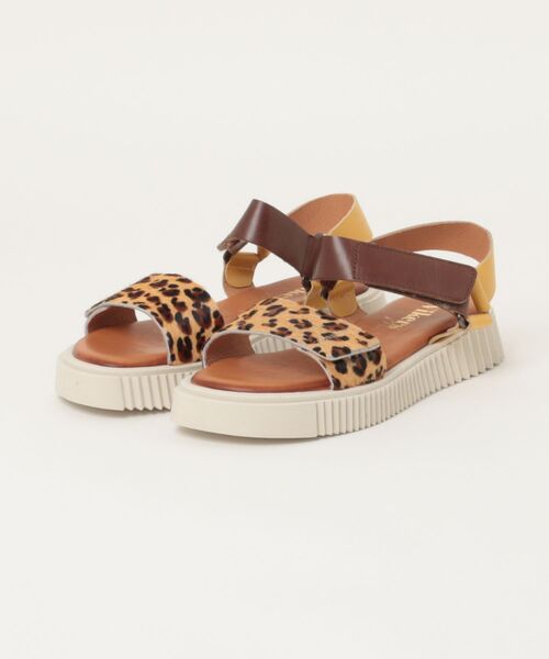 inter-chaussures(インターショシュール)の「【Wikers】カラーコンビアンクルストラップサンダル (E2143E)(サンダル・レディース・イエロー系その他/レオパード/ベージュ系その他・35/36/37/38/39/40)」の3枚目の写真