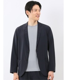 軽量 ストレッチ ナイロン混 2ボタン ジャケット セットアップ可能 メンズ