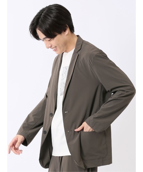 TAKA-Q（タカキュー）の「軽量 ストレッチ ナイロン混 2ボタン ジャケット セットアップ可能 メンズ（テーラードジャケット・メンズ・ブラウン/ネイビー・X-LARGE/LARGE/MEDIUM）」の21枚目の写真