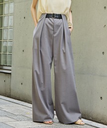 STUDIOUS | 【STUDIOUS/ステュディオス】Summer Wool Belted Trousers/サマーウールベルテッドトラウザー/ベルト取り外し可/美脚/オフィスカジュアル(その他パンツ)
