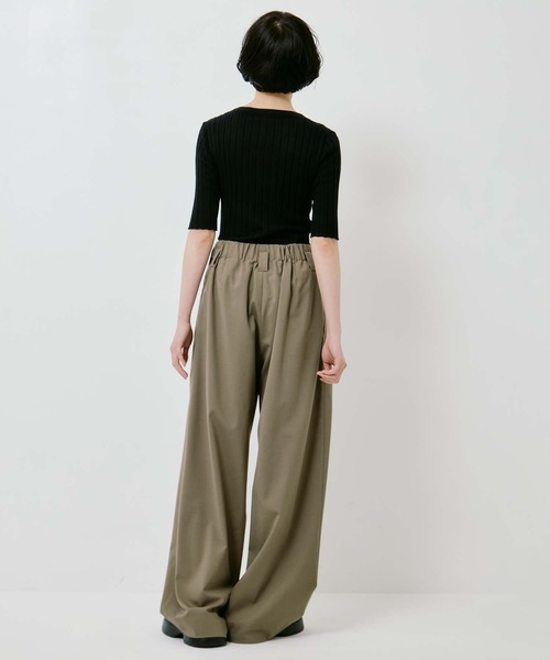 STUDIOUS(ステュディオス)の「【STUDIOUS/ステュディオス】Summer Wool Belted Trousers/サマーウールベルテッドトラウザー/ベルト取り外し可/美脚/オフィスカジュアル(スラックス・レディース・ダークグレー/グレー/カーキブラウン・1/2)」の11枚目の写真