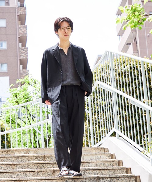 SHIPS(シップス)の「SHIPS:〈セットアップ対応/ 撥水〉Comfy Line DRYAIR ピンタック イージー パンツ(その他パンツ・メンズ・ネイビー/グレー/ブラック・SMALL/LARGE/MEDIUM)」の2枚目の写真