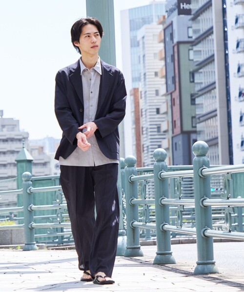 SHIPS(シップス)の「SHIPS:〈セットアップ対応/ 撥水〉Comfy Line DRYAIR ピンタック イージー パンツ(その他パンツ・メンズ・ネイビー/グレー/ブラック・SMALL/LARGE/MEDIUM)」の4枚目の写真