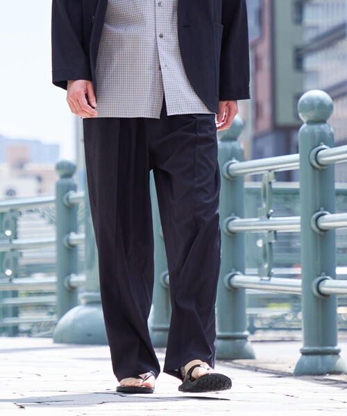 SHIPS(シップス)の「SHIPS:〈セットアップ対応/ 撥水〉Comfy Line DRYAIR ピンタック イージー パンツ(その他パンツ・メンズ・ネイビー/グレー/ブラック・SMALL/LARGE/MEDIUM)」の5枚目の写真
