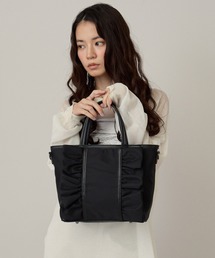 【グッシオゴールド】otonaSWEET掲載商品 フリル2WAYトートバッグ