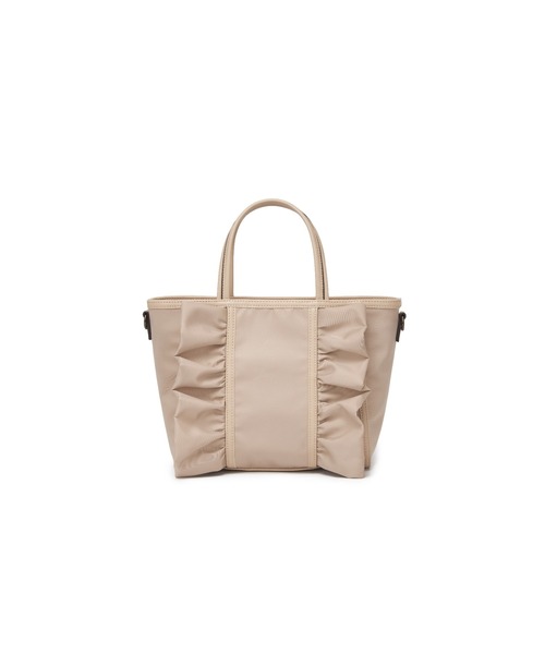 GUSCIO（グッシオ）の「【グッシオゴールド】otonaSWEET掲載商品　フリル２WAYトートバッグ（ショルダーバッグ・レディース・ピンクベージュ/ブラック/ネイビー・FREE）」の4枚目の写真
