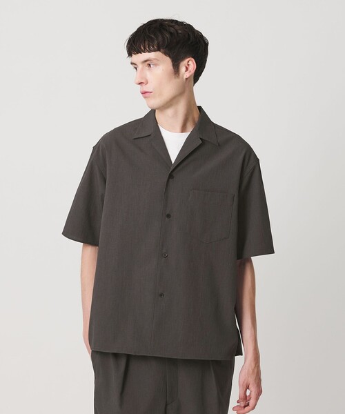 BEAUTY&YOUTH UNITED ARROWS（ビューティーアンドユースユナイテッドアローズ）の「KOMATSU PACK トロピカル オープンカラー シャツ GRANDE型 ストレッチ 吸水速乾 UVカット セットアップ対応（シャツ/ブラウス・メンズ・ブラック/ベージュ/ダークグレー・S/XL/L/M）」の3枚目の写真