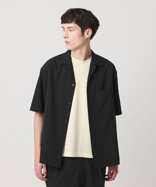 BEAUTY&YOUTH UNITED ARROWS（ビューティーアンドユースユナイテッドアローズ）の「KOMATSU PACK トロピカル オープンカラー シャツ GRANDE型 ストレッチ 吸水速乾 UVカット セットアップ対応（シャツ/ブラウス・メンズ・ブラック/ベージュ/ダークグレー・S/XL/L/M）」の5枚目の写真
