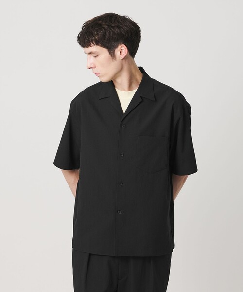 BEAUTY&YOUTH UNITED ARROWS（ビューティーアンドユースユナイテッドアローズ）の「KOMATSU PACK トロピカル オープンカラー シャツ GRANDE型 ストレッチ 吸水速乾 UVカット セットアップ対応（シャツ/ブラウス・メンズ・ブラック/ベージュ/ダークグレー・S/XL/L/M）」の7枚目の写真