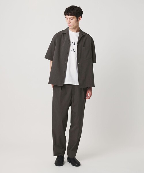 BEAUTY&YOUTH UNITED ARROWS（ビューティーアンドユースユナイテッドアローズ）の「KOMATSU PACK トロピカル オープンカラー シャツ GRANDE型 ストレッチ 吸水速乾 UVカット セットアップ対応（シャツ/ブラウス・メンズ・ブラック/ベージュ/ダークグレー・S/XL/L/M）」の9枚目の写真