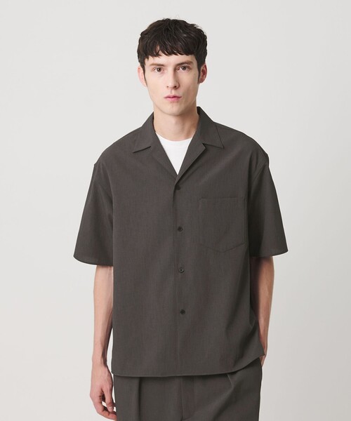 BEAUTY&YOUTH UNITED ARROWS（ビューティーアンドユースユナイテッドアローズ）の「KOMATSU PACK トロピカル オープンカラー シャツ GRANDE型 ストレッチ 吸水速乾 UVカット セットアップ対応（シャツ/ブラウス・メンズ・ブラック/ベージュ/ダークグレー・S/XL/L/M）」の12枚目の写真
