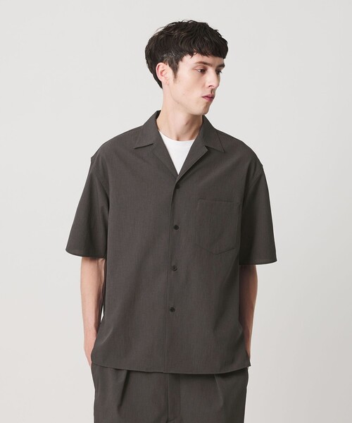 BEAUTY&YOUTH UNITED ARROWS（ビューティーアンドユースユナイテッドアローズ）の「KOMATSU PACK トロピカル オープンカラー シャツ GRANDE型 ストレッチ 吸水速乾 UVカット セットアップ対応（シャツ/ブラウス・メンズ・ブラック/ベージュ/ダークグレー・S/XL/L/M）」の13枚目の写真