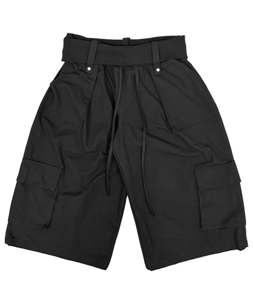 FOLLOWIN(フォロウィン)の「【 UNISEX 】折り返しリブウエストレイヤーカーゴハーフパンツ(カーゴパンツ・レディース・ホワイト/ブラック・FREE)」の22枚目の写真