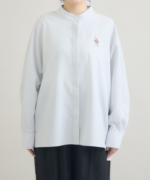 meeny miny(ミーニーマイニー)の「【おひさま牧場】 「しずくとグレイ」ストライプシャツ(シャツ/ブラウス・レディース・グレー・M-L/S-M)」の17枚目の写真