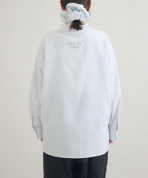 meeny miny(ミーニーマイニー)の「【おひさま牧場】 「しずくとグレイ」ストライプシャツ(シャツ/ブラウス・レディース・グレー・M-L/S-M)」の19枚目の写真