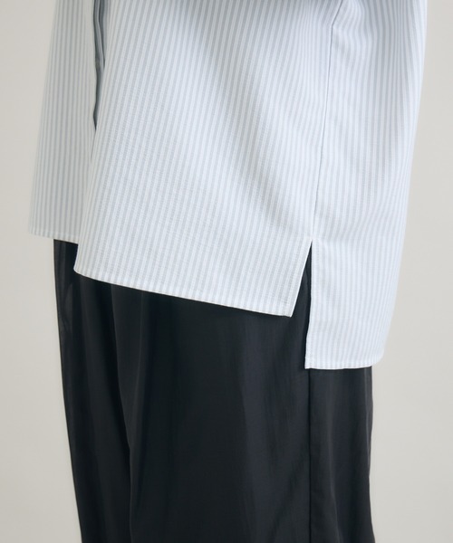 meeny miny(ミーニーマイニー)の「【おひさま牧場】 「しずくとグレイ」ストライプシャツ(シャツ/ブラウス・レディース・グレー・M-L/S-M)」の5枚目の写真