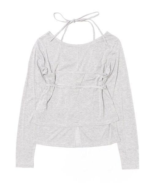 Bab（バブ）の「ホルターレイヤードカットソー（Tシャツ/カットソー・レディース・オフホワイト/杢グレー/サックスブルー・FREE）」の6枚目の写真