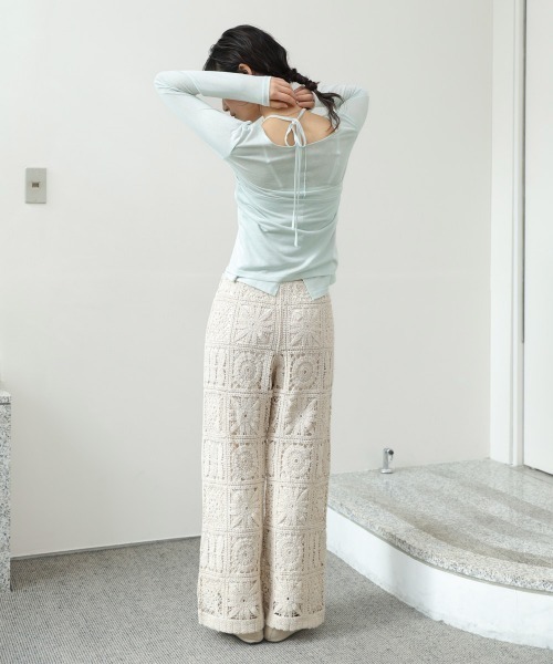 Bab（バブ）の「ホルターレイヤードカットソー（Tシャツ/カットソー・レディース・オフホワイト/杢グレー/サックスブルー・FREE）」の11枚目の写真