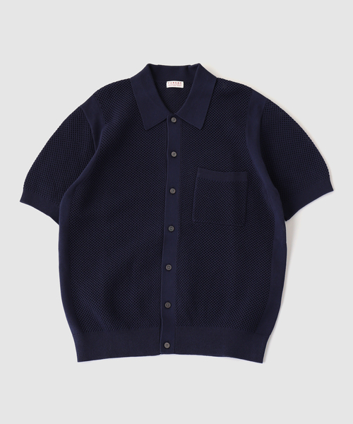 EDIFICE(エディフィス)の「fursac (フルサック) Open Knit ポロ(ポロシャツ・メンズ・ネイビー・X-LARGE/LARGE/MEDIUM)」の1枚目の写真