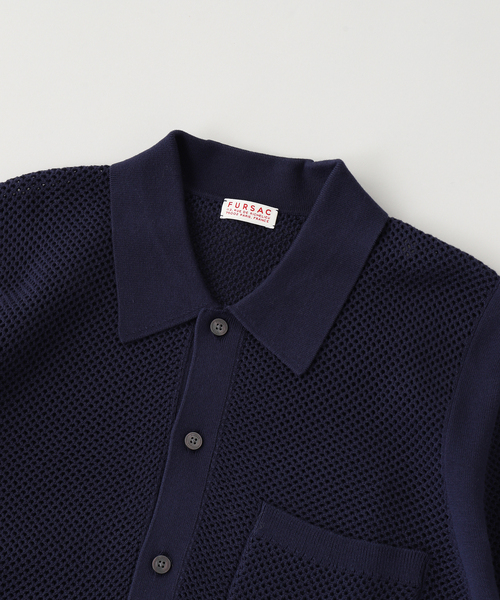 EDIFICE(エディフィス)の「fursac (フルサック) Open Knit ポロ(ポロシャツ・メンズ・ネイビー・X-LARGE/LARGE/MEDIUM)」の4枚目の写真
