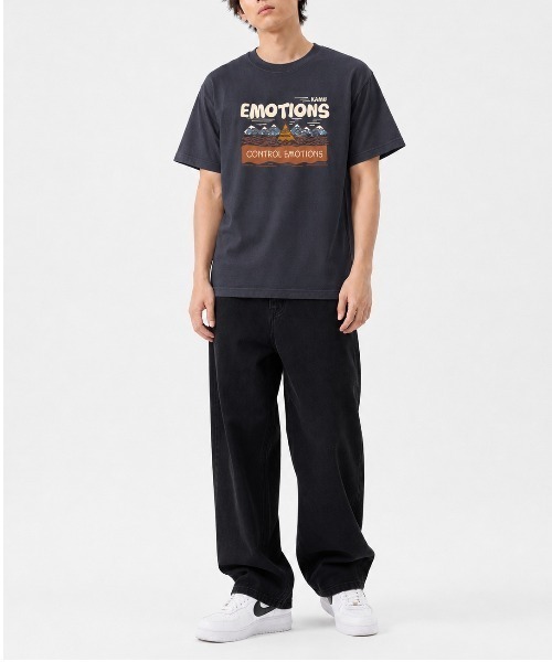 FreeZone(フリーゾーン)の「ヴィンテージライクキャンプグラフィックプリントTシャツ(Tシャツ/カットソー・メンズ・ベージュ/ホワイト/ブラック/ダークブルー/ダークグレー・F)」の5枚目の写真