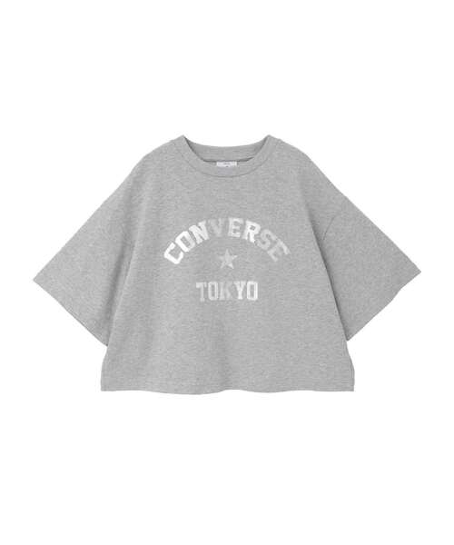 CONVERSE TOKYO(コンバーストウキョウ)の「FOIL PRINT LOGO TEE(Tシャツ/カットソー・レディース・グレー/ネイビー/ホワイト・FREE)」の2枚目の写真