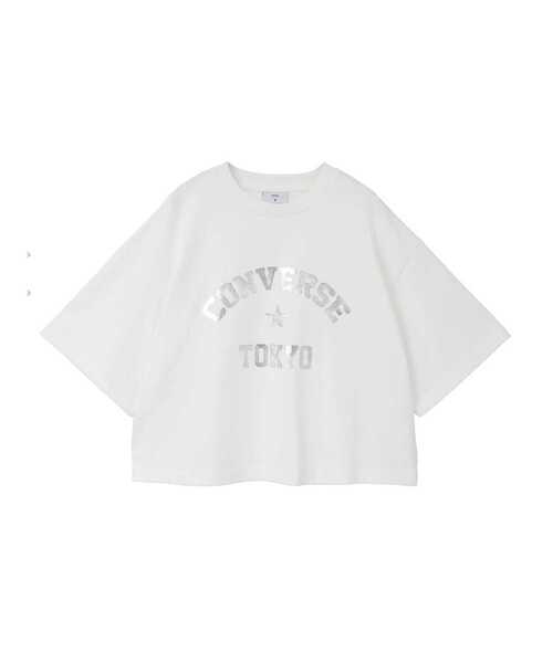 CONVERSE TOKYO(コンバーストウキョウ)の「FOIL PRINT LOGO TEE(Tシャツ/カットソー・レディース・グレー/ネイビー/ホワイト・FREE)」の1枚目の写真