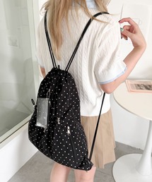WEGO | WEGO/【26年春夏新作】クリアポーチ付キナップサック(バックパック/リュック)