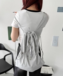 WEGO | WEGO/【26年春夏新作】クリアポーチ付キナップサック(バックパック/リュック)