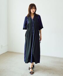 Editt by YECCA VECCA | 配色デザインシャツワンピース(シャツワンピース)