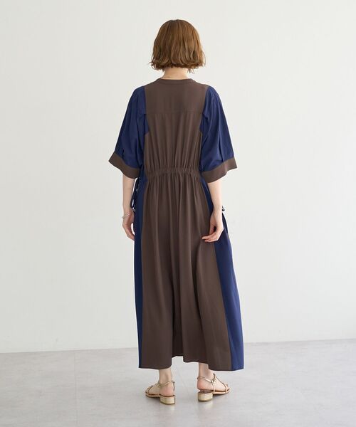 Editt by YECCA VECCA(エディットバイイェッカヴェッカ)の「配色デザインシャツワンピース(シャツワンピース・レディース・ブラウン/ブラック/ブルー・FREE)」の11枚目の写真