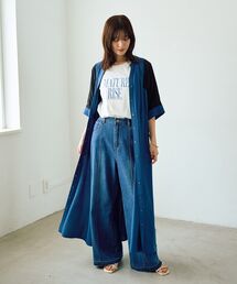 Editt by YECCA VECCA（エディットバイイェッカヴェッカ）の「配色デザインシャツワンピース（シャツワンピース）」