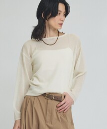 【日本製・アシンメトリー】ハーフミラノ シアーニット