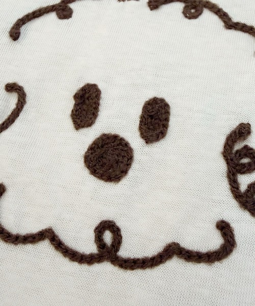Nana(ナナ)の「ゆる犬刺繍Tシャツ(Tシャツ/カットソー・レディース・ベージュ/ホワイト・FREE)」の5枚目の写真