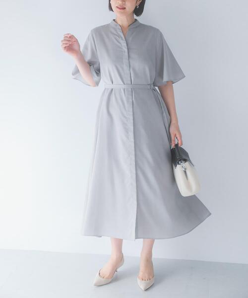 URBAN RESEARCH ROSSO WOMEN(アーバンリサーチ ロッソ)の「ウォッシャブルフレアスリーブワンピース(ワンピース・レディース・ブラウン/ネイビー/グレー・FREE)」の19枚目の写真
