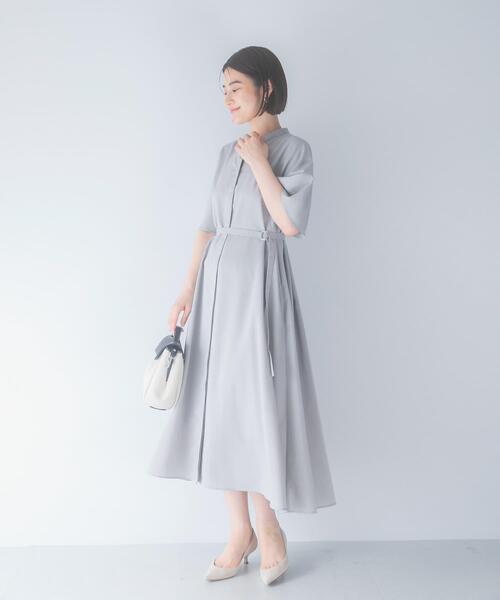 URBAN RESEARCH ROSSO WOMEN(アーバンリサーチ ロッソ)の「ウォッシャブルフレアスリーブワンピース(ワンピース・レディース・ブラウン/ネイビー/グレー・FREE)」の16枚目の写真