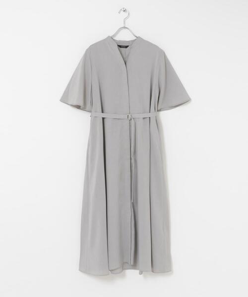 URBAN RESEARCH ROSSO WOMEN(アーバンリサーチ ロッソ)の「ウォッシャブルフレアスリーブワンピース(ワンピース・レディース・ブラウン/ネイビー/グレー・FREE)」の14枚目の写真