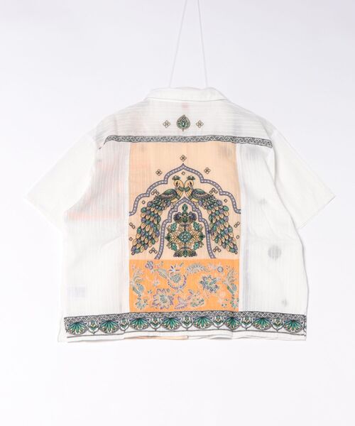 チャイハネ（チャイハネ）の「【チャイハネ】レヘンナ刺繍シャツ（シャツ/ブラウス・レディース・ターコイズブルー/ブラウン/ホワイト・FREE）」の4枚目の写真